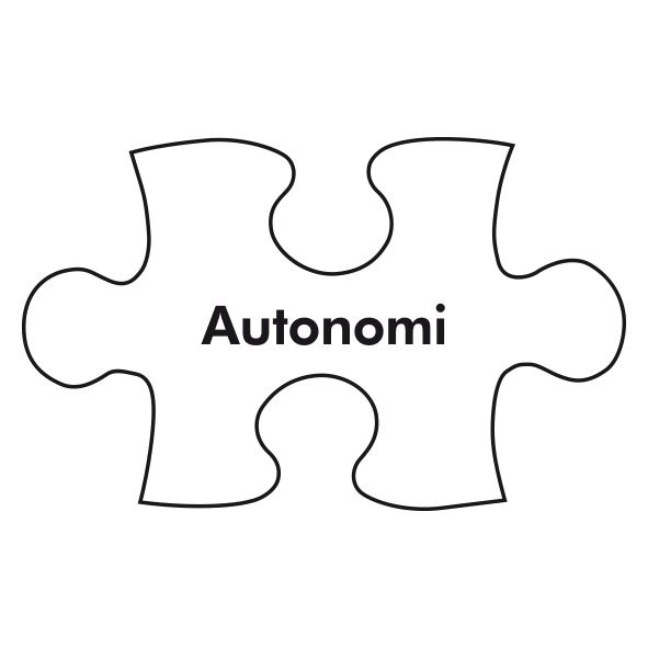 Pusselbit för "autonomi"
